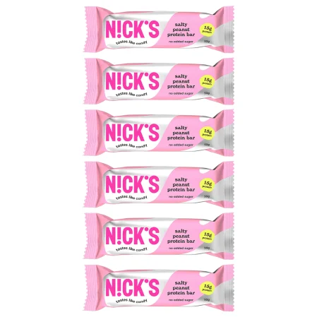 Zestaw 6x N!CK'S Nicks Salty Peanut Protein Bar Baton proteinowy z orzechami ziemnymi 50g