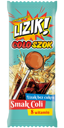 Lizik COLOSZOK lizak bez cukru smak coli 1 szt. STARPHARMA