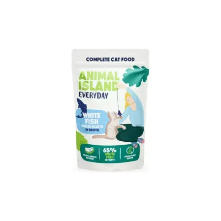 Animal Island Mokra karma dla kota Szarpane Fileciki w Rosole mix 4 smaków 40 x 85g