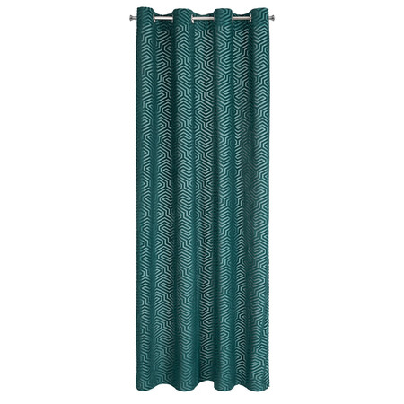 ZASŁONA GOTOWA INGA NA TAŚMIE 140 X 250 CM TURKUSOWY