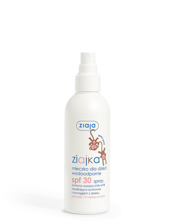 Ziajka, Mleczko dla dzieci wodoodporne w sprayu SPF30 170ml