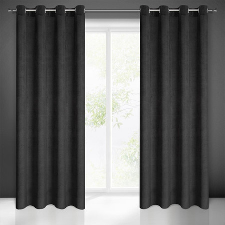 ZASŁONA GOTOWA ELIZA 140 X 250 CM CZARNY