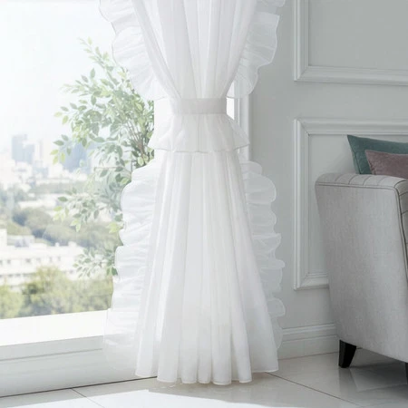 FIRANA GOTOWA KAREN NA TAŚMIE 140 X 270 CM BIAŁY