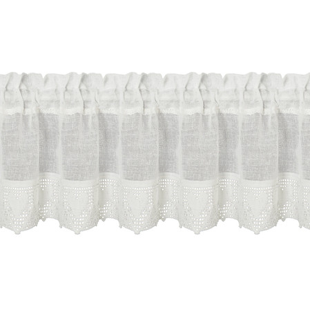 FIRANA GOTOWA DORIS NA TAŚMIE 150 X 30 CM KREMOWY
