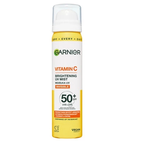 Vitamin C rozświetlająca mgiełka ​​UV na makijaż z SPF50+ i witaminą C 75ml
