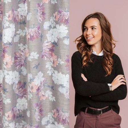 ZASŁONA GOTOWA SHERRY 140 X 250 CM SREBRNY