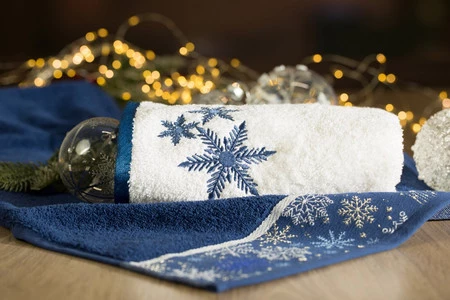 Ręcznik Świateczny Carol01 70 x 140 cm, Biały