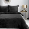 Komplet pościeli Flano 2, 220 x 200 cm, Czarny