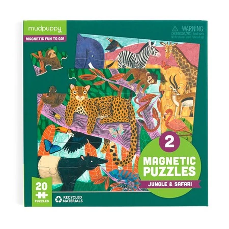 Mudpuppy Puzzle magnetyczne 2w1 Safari & dżungla 20 elementów 4+