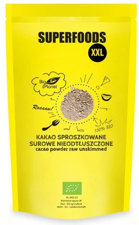 Bio Planet - Superfoods, kakao sproszkowane surowe nieodtłuszczone BIO - 400 g