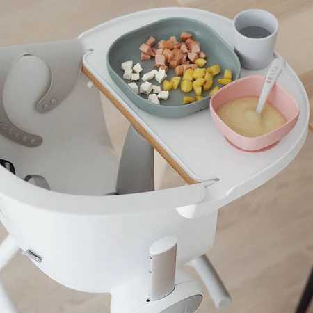 Beaba Komplet naczyń z silikonu z przyssawką eucalyptus