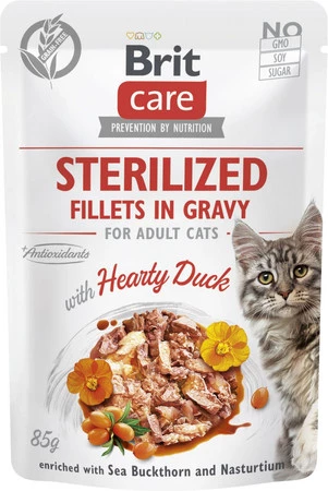 BRIT Care Cat GF STERILIZED Duck Kaczka Sos 85g