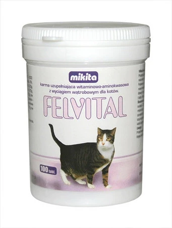 MIKITA FELVITAL 50g Witaminy dla kota 100tabl.