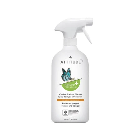 Attitude NATURE+, Spray do mycia okien i luster, 800 ml