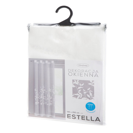FIRANA GOTOWA ESTELLA 140 X 250 CM BIAŁY