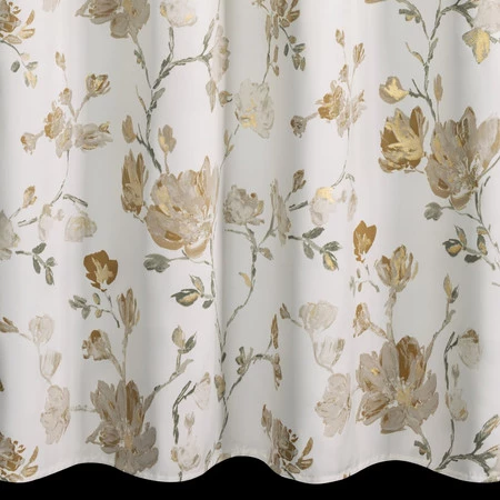 Zasłona ZAS/NELIA/BEŻ+ZŁ 140X250 PRZELOTKI