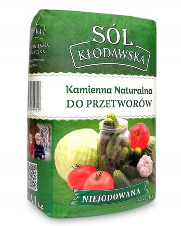 KŁODAWA Sól kamienna naturalna do przetworów niejodowana 1,1 kg
