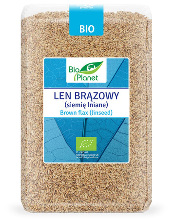 BIO PLANET LEN BRĄZOWY (SIEMIĘ LNIANE) BIO 2 kg