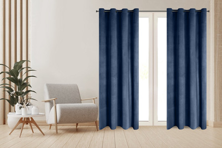 ZASŁONA GOTOWA DARLA 140 X 250 CM GRANATOWY