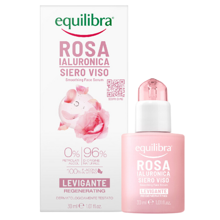 Equilibra − Różane serum wygładzające z kwasem hialuronowym − 30 ml