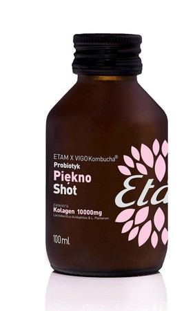 ETAM X VIGO SHOT KOMBUCHA PROBIOTYK PIĘKNO Z KOLAGENEM BEZGLUTENOWY 100 ml