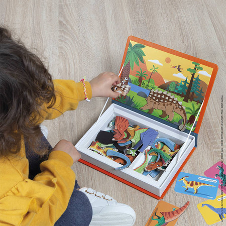 Janod Magnetyczna układanka Dinozaury Magnetibook