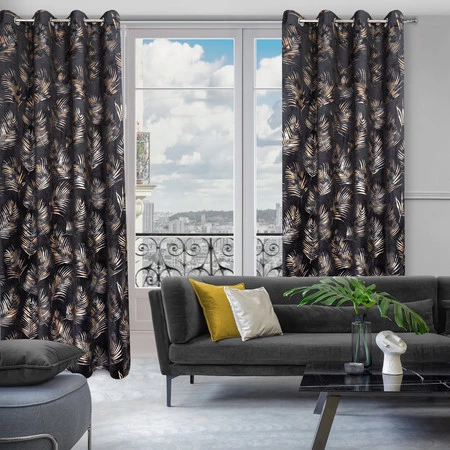 ZASŁONA GOTOWA GLORIA 140 X 250 CM CZARNY
