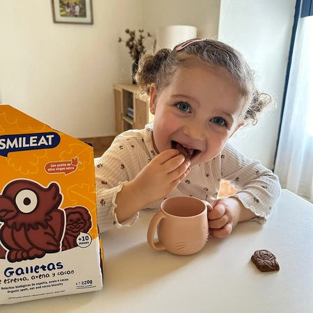 Smileat, BIO Herbatniki z orkiszu, kakaowo-jabłkowe 10m+, 220 g