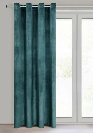 ZASŁONA GOTOWA MELANIE 140 X 250 CM CIEMNOTURKUSOWY