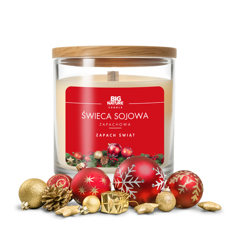 Big Nature Świeca Sojowa ZAPACH ŚWIĄT 215 g