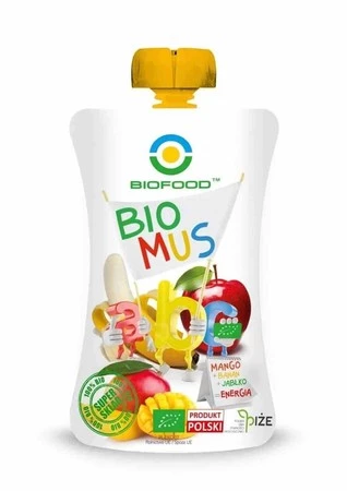 Mus Mango Bananowo Jabłkowy BIO 90 g