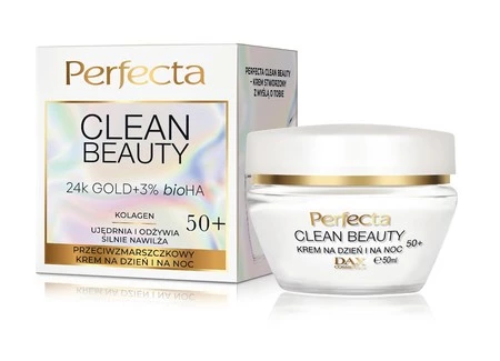 Perfecta Clean Beauty 50+ Przeciwzmarszczkowy Krem na dzień i na noc 50ml