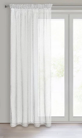 FIRANA GOTOWA AIDEN NA TAŚMIE 140 X 270 CM BIAŁY