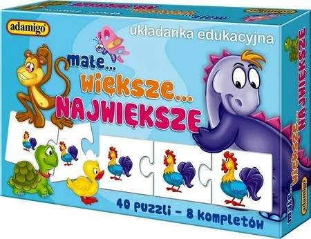 Małe większe największe układanka puzzle ADAMIGO