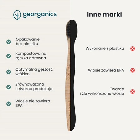 Georganics, Szczoteczka do zębów z drewna bukowego, SOFT