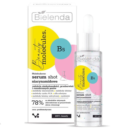 Bielenda Beauty Molecules.Molekularne Serum Shot niacynamidowe - do cery problematycznej 30ml