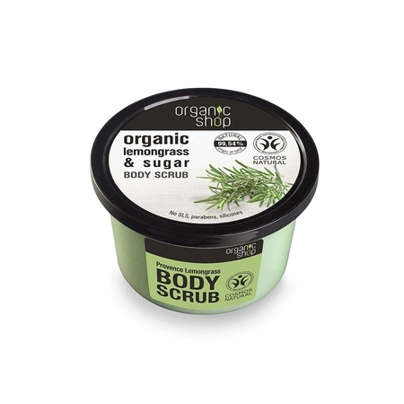 Organic Lemongrass & Sugar Body Scrub peeling do ciała o zapachu trawy cytrynowej 250ml