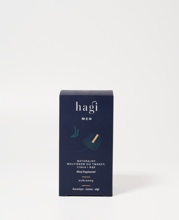 Hagi Men - Naturalny multikrem do twarzy, ciała i rąk Ahoj Kapitanie 50ml