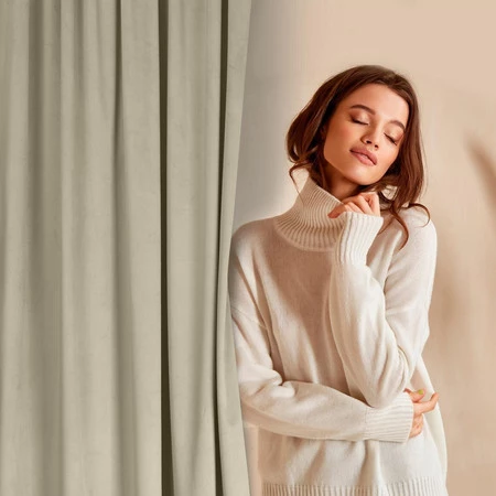 ZASŁONA GOTOWA D91 ROSA NA TAŚMIE 135 X 300 CM BEŻOWY