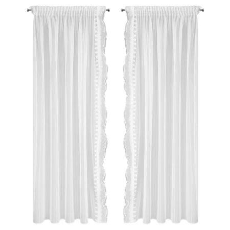 FIRANA GOTOWA LARISA NA TAŚMIE 140 X 270 CM BIAŁY