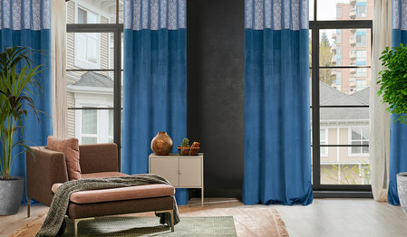 ZASŁONA GOTOWA D91 AGNES 140 X 250 CM GRANATOWY