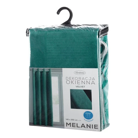 ZASŁONA GOTOWA MELANIE 140 X 250 CM CIEMNOTURKUSOWY