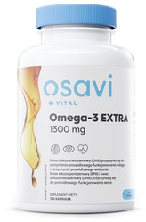 OSAVI Omega-3 Extra, 650 mg - smak cytrynowy 120 kaps.