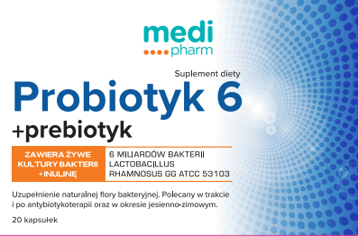 Medi Pharm Probiotyk 6+ - 20 kaps. KRÓTKA DATA 2026-09-30