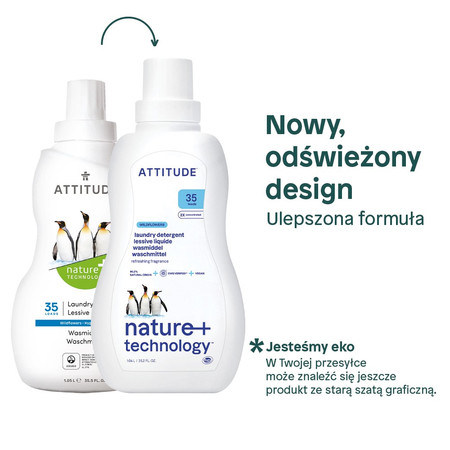 Attitude NATURE+, Płyn do prania o zapachu kwiatów polnych, 1050 ml