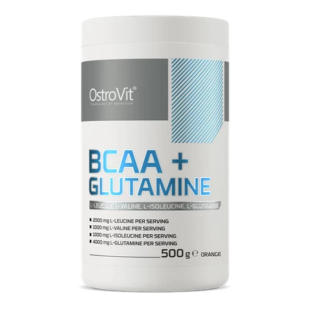 OSTROVIT BCAA + Glutamina - smak pomarańczowy 500 g