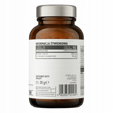 Ostrovit Shilajit kompleks witamin 90 kaps.