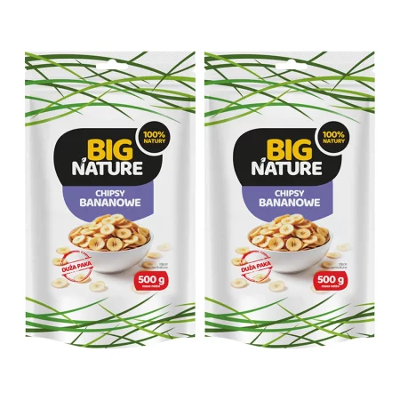 Zestaw 2x Big Nature Chipsy Bananowe 500 g