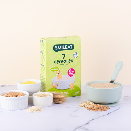 Smileat, Bio Kaszka dla niemowląt 7 zbóż 6m+, 200g