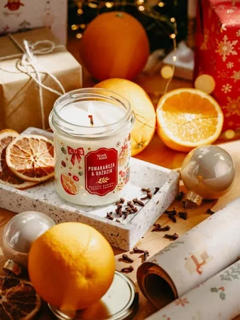 Woskiknot świeca sojowa Pomarańcza & Goździk 300ml